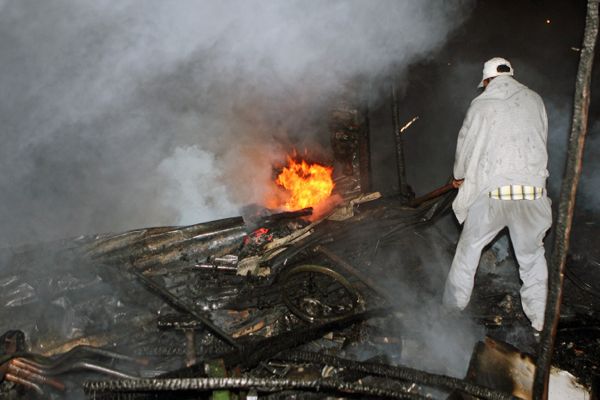 كازا.. حريق في جوطية وانفجار 6 قنينات غاز (صور)