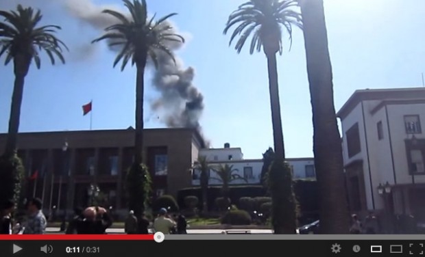 بالفيديو.. حريق في البرلمان