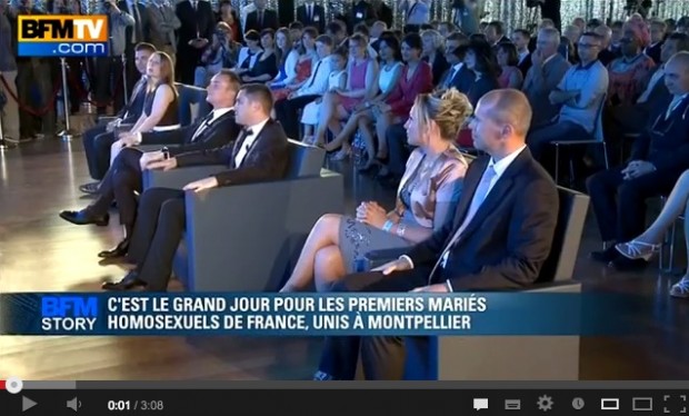 بالفيديو.. أول زواج لمثليين في فرنسا