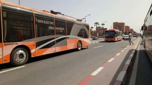 بالصور من مراكش.. انطلاق تجريب الحافلات الكهربائية