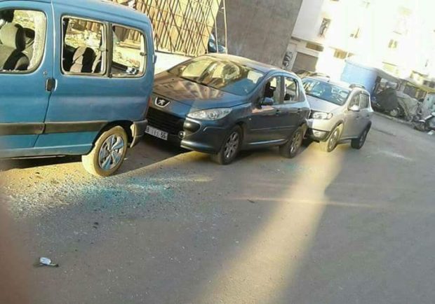 بالصور من سيدي مومن/ كازا.. مجهولون يخربون سيارات