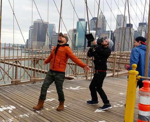 نيويورك.. دوزي يصور فيديو كليب أغنيته الجديدة (صور)