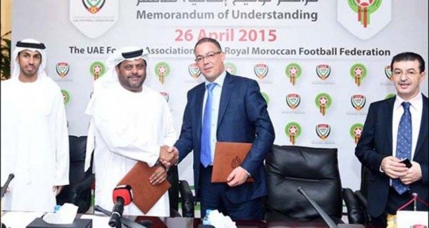 بمناسبة السوبر.. لقجع يجتمع بالأمين العام للاتحاد الإماراتي