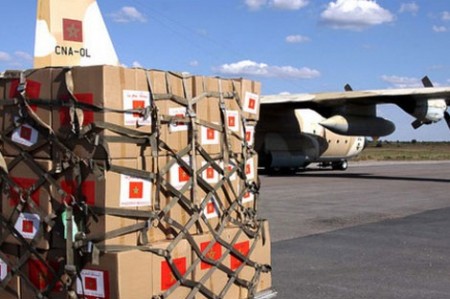 خيام وأغطية ومواد غذائية.. المغرب يرسل 30 طنا من المساعدات إلى مدعشقر