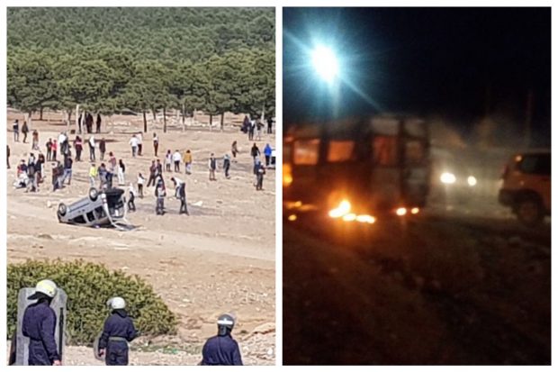 ملثمون ونار وحجارة.. الوجه الآخر لحقيقة أحداث العنف في جرادة (فيديو)