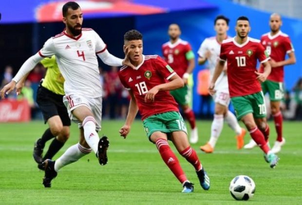 رغم الهزيمة.. أمين حارث أفضل لاعب في مباراة المغرب وإيران