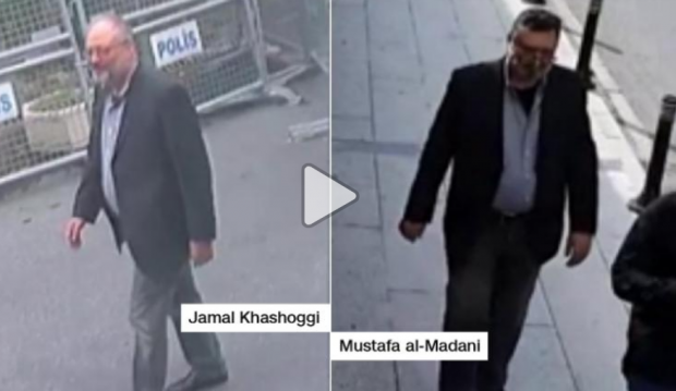 بالصور والفيديو.. الشخص الذي ارتدى ملابس خاشقجي بعد قتله في القنصلية لتمويه الكاميرات!