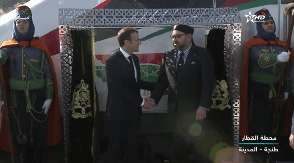 من طنجة.. الملك والرئيس الفرنسي يدشنان “البراق”