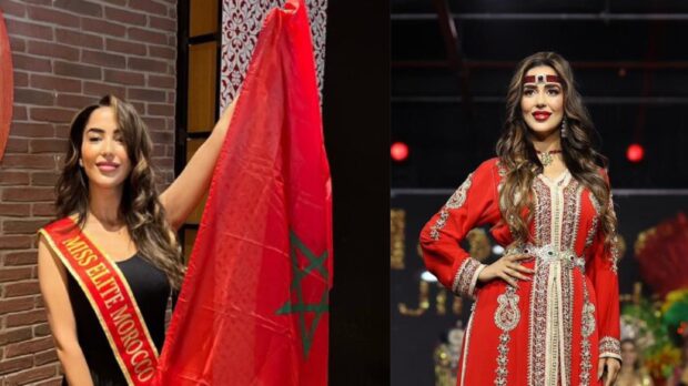 تألقت بالقفطان المغربي.. محامية مغربية  تفوز بلقب ملكة الجمال في مصر (صور)