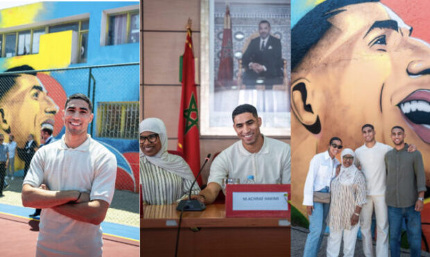 بحضور والدته وشقيقيه.. حكيمي يوقع اتفاقية مع أكاديمية التعليم في الدار البيضاء (صور)