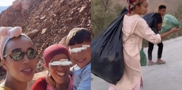 لقبوها بـ”صانعة السعادة”.. ميمي ترسم الابتسامة على وجوه المغاربة في عز أزمة الزلزال (صور)