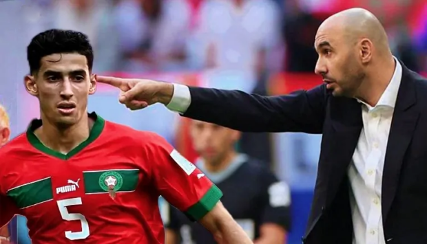 بشكل غير مباشر.. وليد الركراكي يكشف وجهة نايف أگرد الجديدة