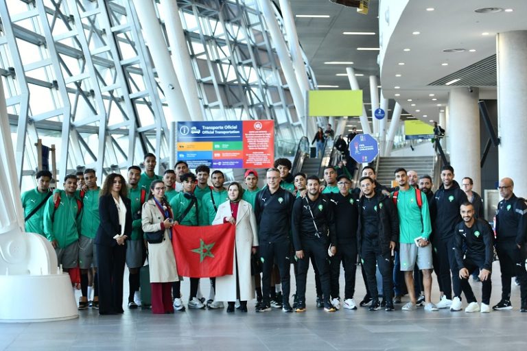 استعدادًا لمونديال الشباب 2025.. بعثة المنتخب المغربي لأقل من 20 سنة تصل إلى الشيلي